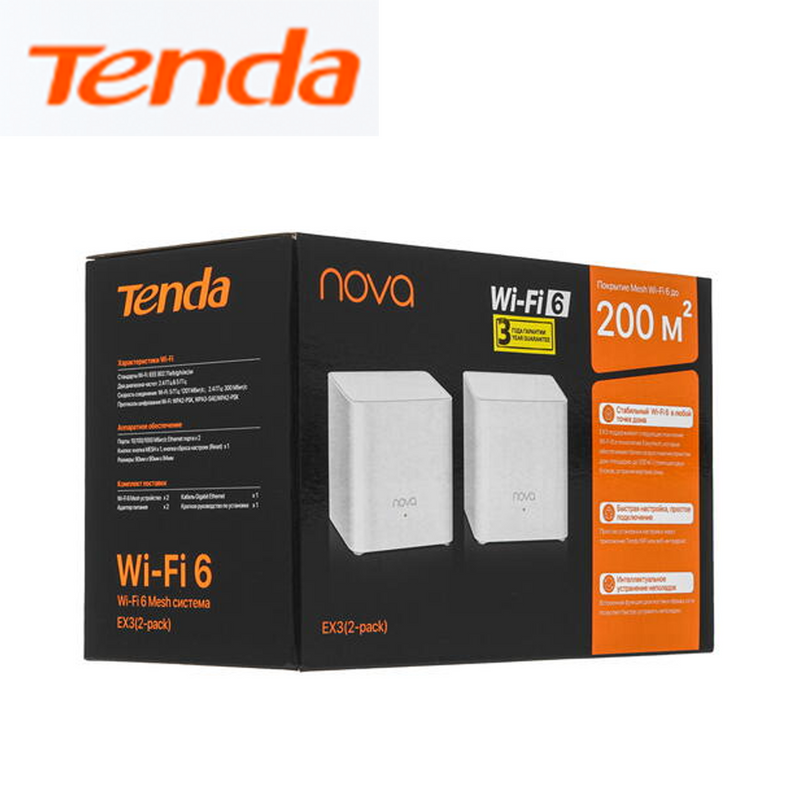 Router WiFi 6 Mesh nova EX3 (2 pack) Marca: Tenda