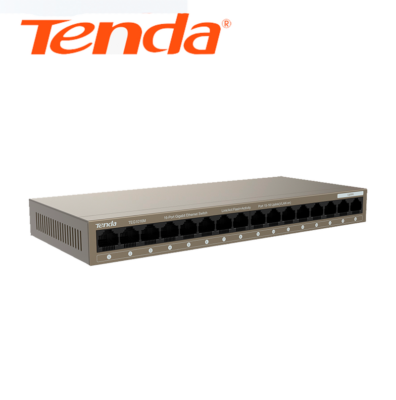Switch 9GE+1SFP 8 Puertos PoE TEG2210P-8-120W Marca: Tenda
