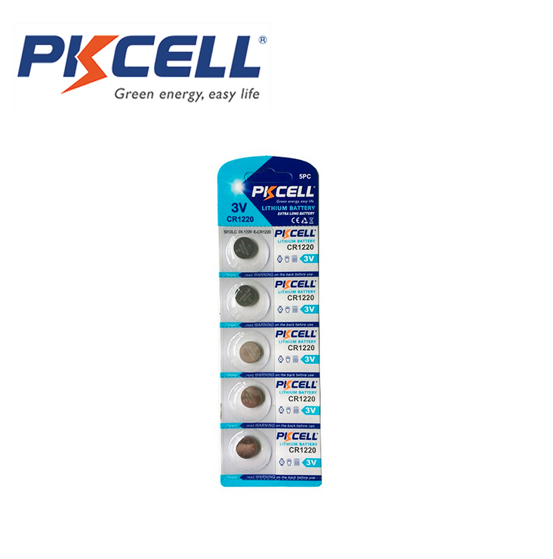 Batería de litio CR1220 3V blíster de 5pcs Marca: PKCELL