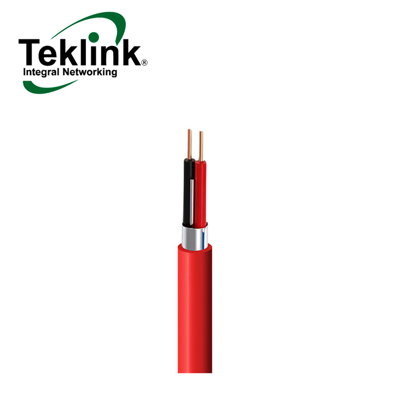 Cable alarma incendio 18AWG 2 HILOS 305MTS BLINDADO UL CAF2X18SFPLR Marca: Teklink
