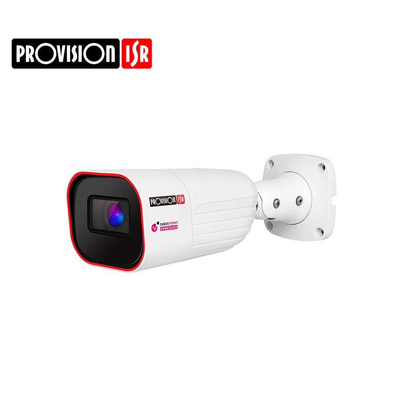 Cámara de seguridad IP tipo bullet 12MP con POE CheckPonit IR 60M Marca: Provision ISR