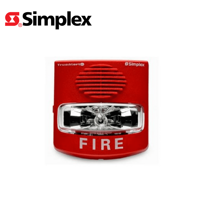 Sirena con luz estroboscópica multicandela, color rojo montaje en pared Marca: Simplex
