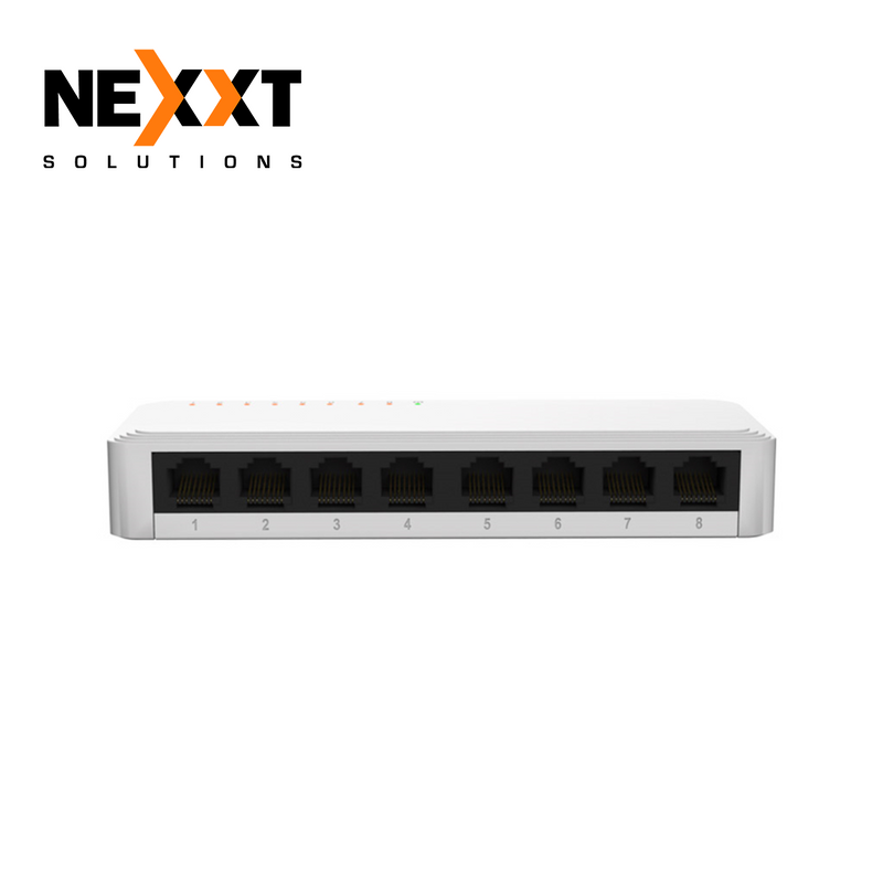 Switch de escritorio Gigabit Nexxt Essential de 8 puertos, 1Gbps 110/220V NSW-N801G Marca: Nexxt