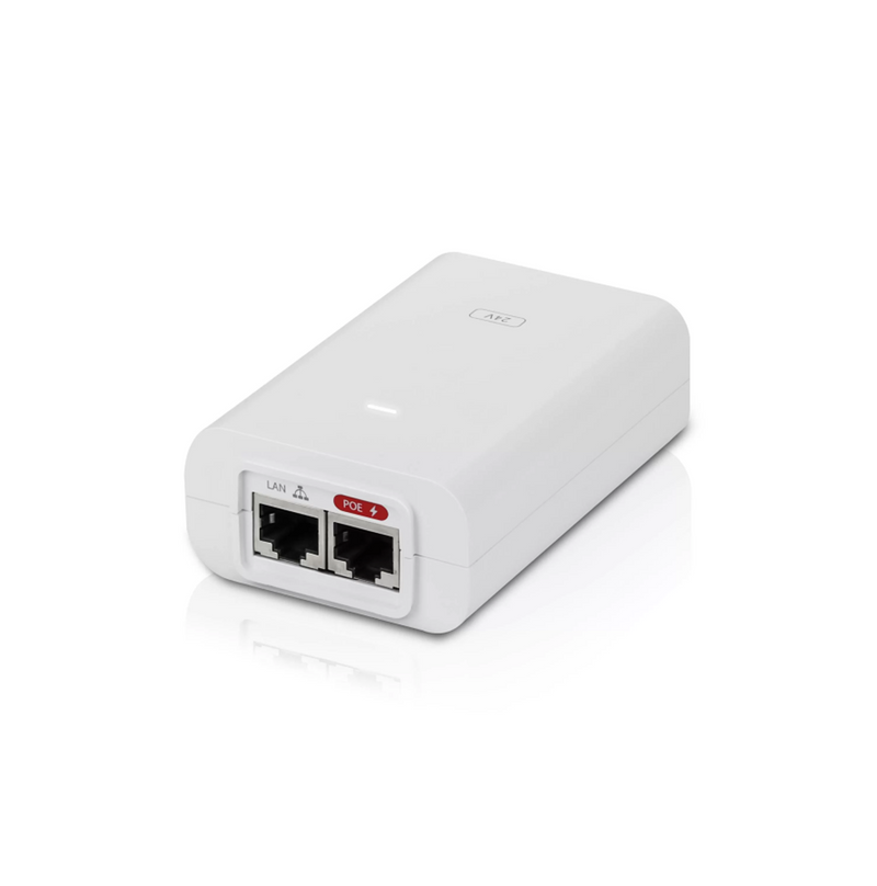 Inyector Poe de 24VDC con interfaz LAN 10/100/1000 color blanco Marca: Ubiquiti