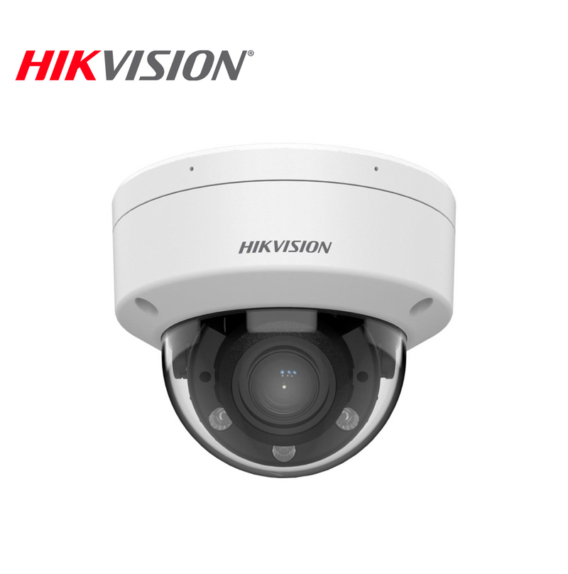 Camara IP, tipo Domo , doble luz,  6 MP,IA, lente Varifocal de 2.8  a 12MP DS2CD1763G2LIZSU Marca: Hikvision