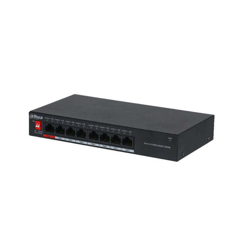 Switch POE de 8 puertos Giga Watch dog 96W PFS3008-8GT-96 Marca: Dahua