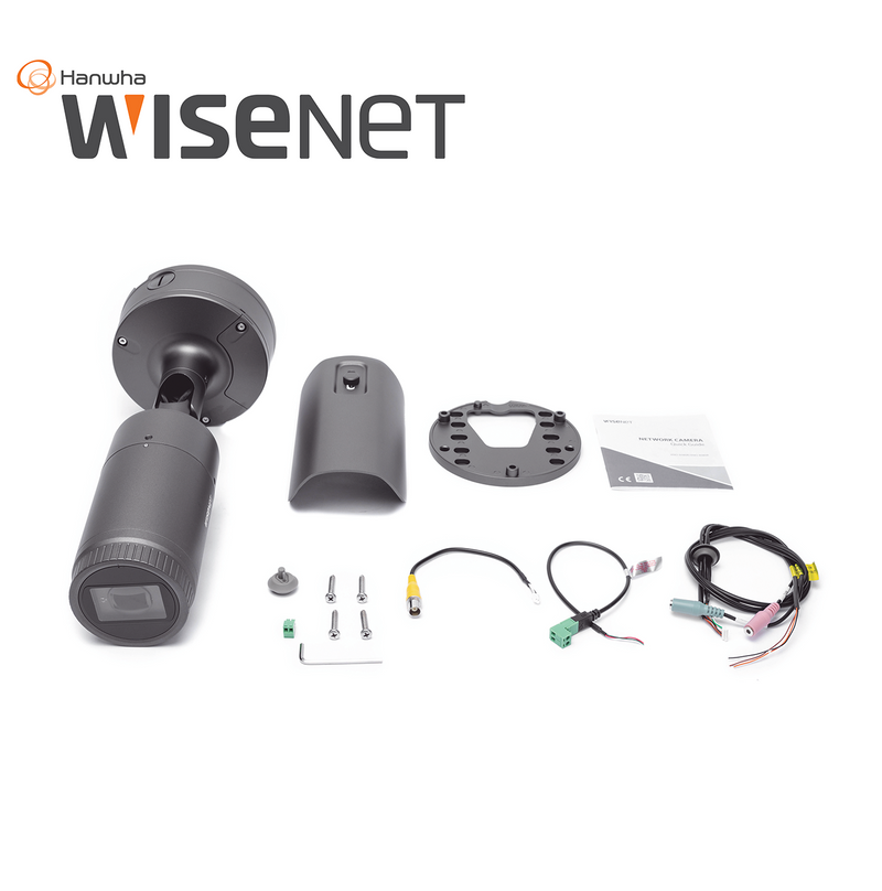 Camara IP Tipo Bala Antivandálica 2MP / Lente Motorizado 2.8-12mm XNO-6080R Marca: Hanwha