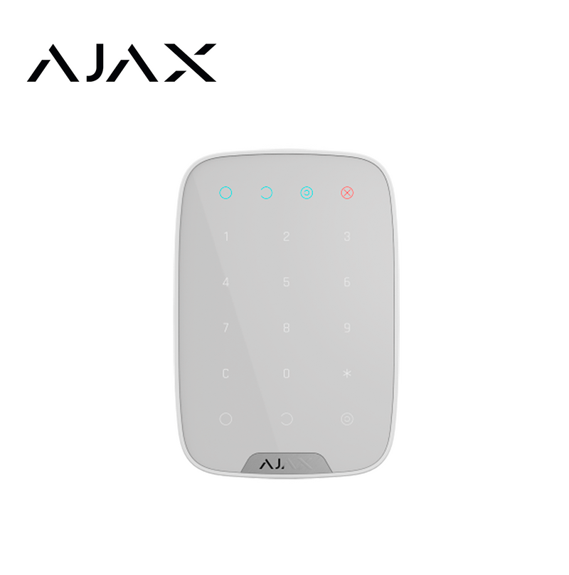 Teclado tactil inalambrico Ajax alimentado con 4 baterías AAA color blanco Marca: Ajax