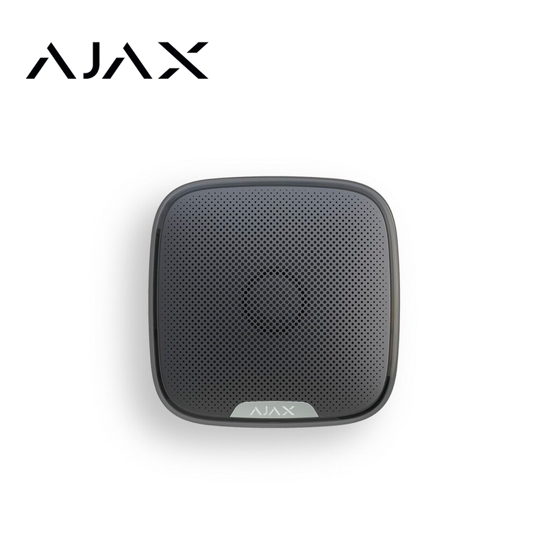 Sirena inalámbrica negra con marco led y zumbador de 113db para exterior Marca: Ajax