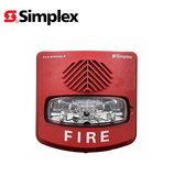 Sirena con luz estroboscópica multicandela: 15-30-75-100cd rojo montaje en pared intemperie Marca: Simplex