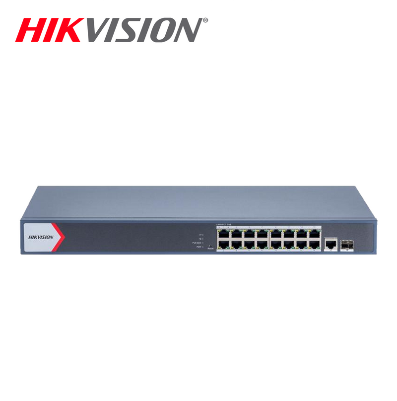 Switch de 16 Puertos +1 RJ45 DS-3E1518P-EI/M Marca: Hikvision