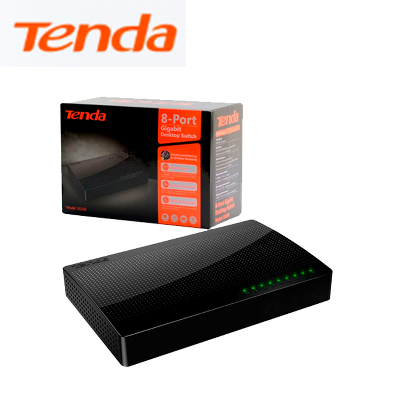 Switch de 8 Puertos Negro 7.44 Mpps SG108M Marca: Tenda