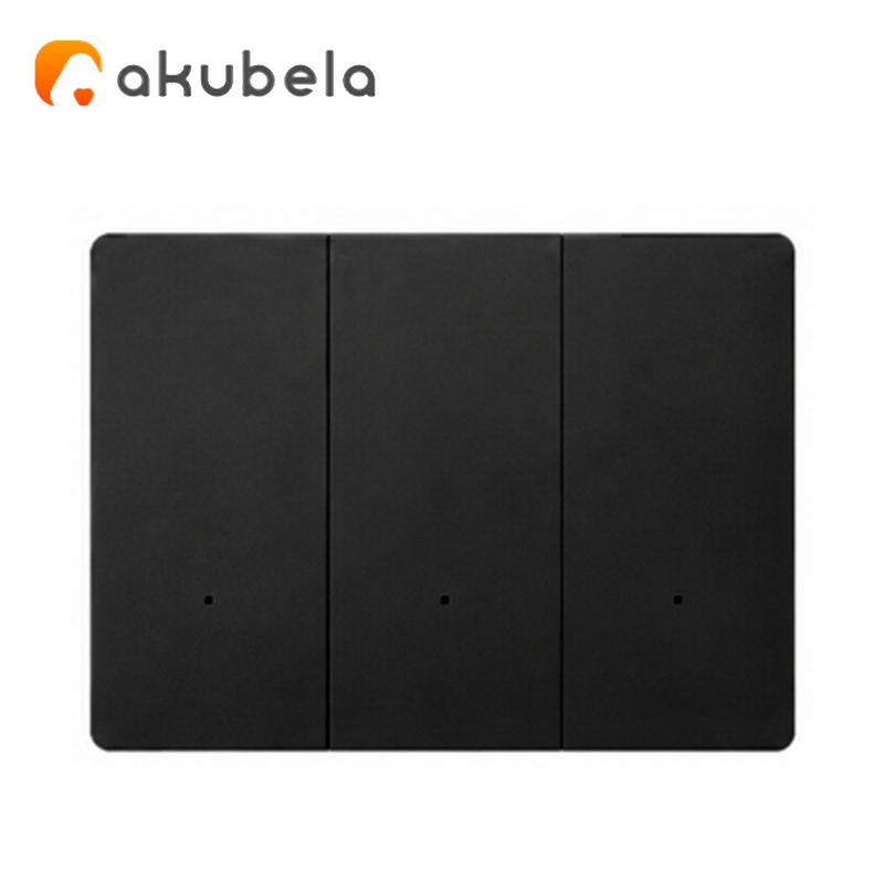 Apagador Esmerilado 3 Canales (Negro) ZBG4 Marca: Akubela
