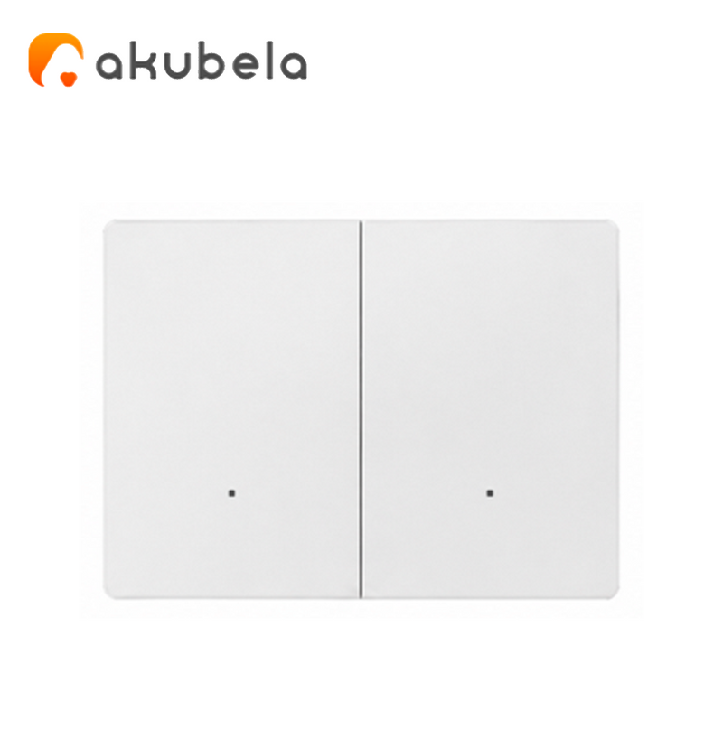 Apagador Esmerilado 2 Canales (Blanco) ZBG4 Marca: Akubela