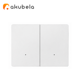 Apagador Esmerilado 2 Canales (Blanco) ZBG4 Marca: Akubela