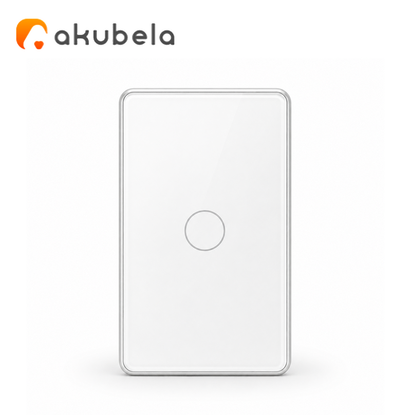 Apagador Táctil de Vidrio 1 Canal (Blanco) TYSH Marca: Akubela