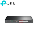 Switch de 16 Puertos PoE+ Fast Ethernet con 2 Puertos Gigabit RJ45 y 2 Puertos Combo Gigabit SFP TL-SL1218MP (UN) Marca: TP-LINK