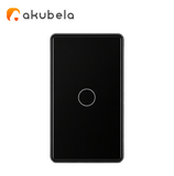 Apagador Táctil de Vidrio 1 Canal (Negro) TYSH Marca: Akubela