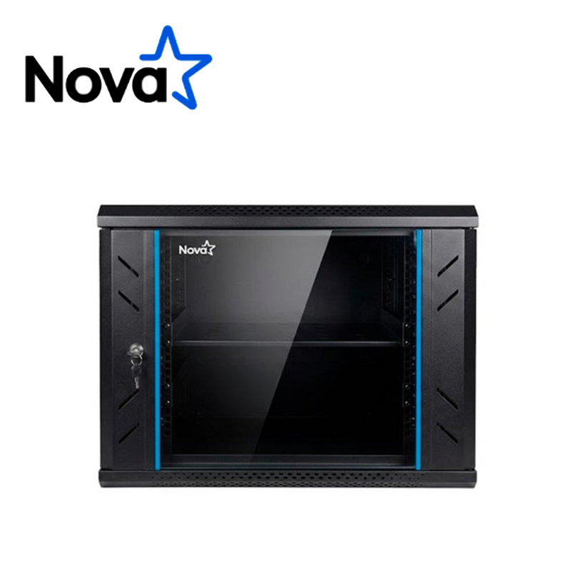 Gabinete de Red 9u Acero/Panel CN09U11H001C Marca: Nova