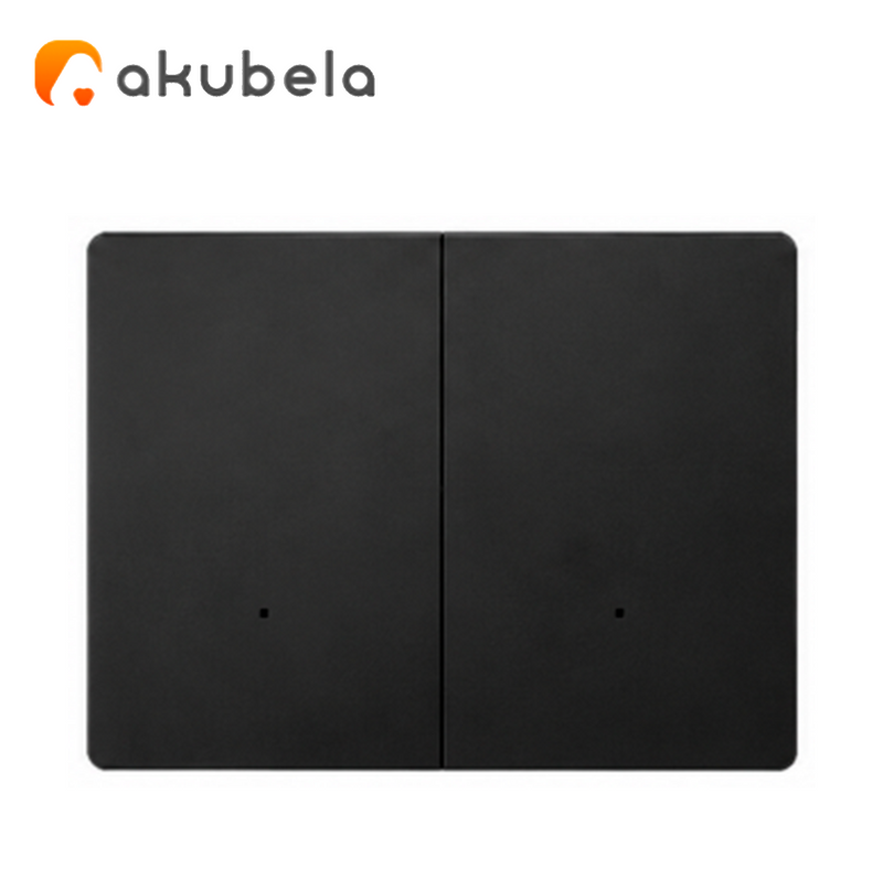 Apagador Esmerilado 2 Canales (Negro) ZBG4 Marca: Akubela