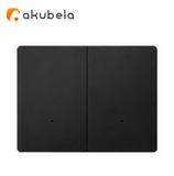 Apagador Esmerilado 2 Canales (Negro) ZBG4 Marca: Akubela