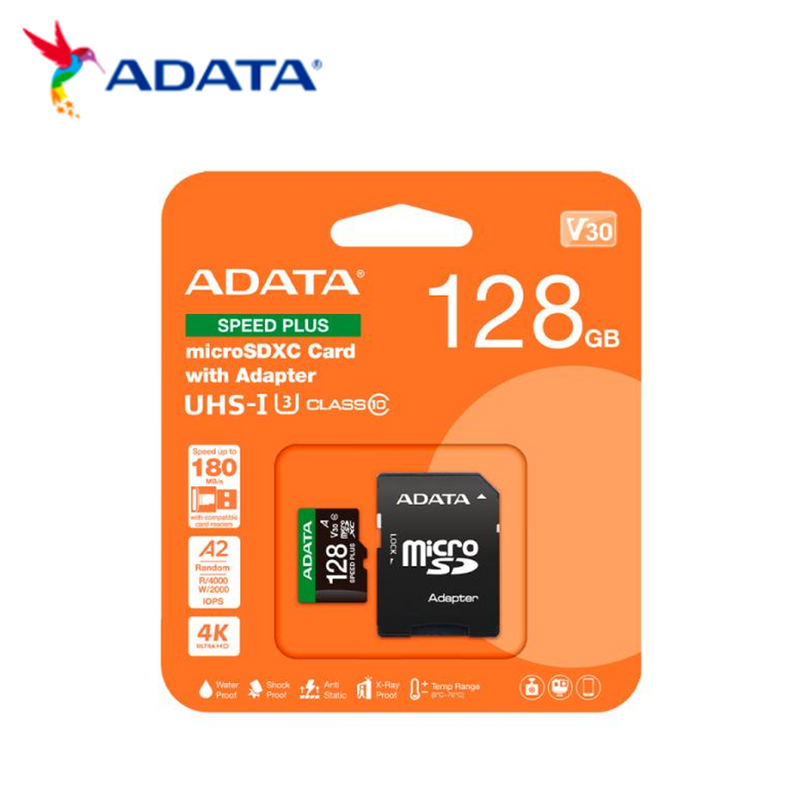 Memoria Micro SDXC 128GB UD128GUI3V30A2SP-RA1 Marca: Adata