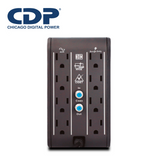 Regulador CDP (R2CU-AVR1008) 1000VA/400W 8 Tomas/4 USB 120V/220V Marca: CDP