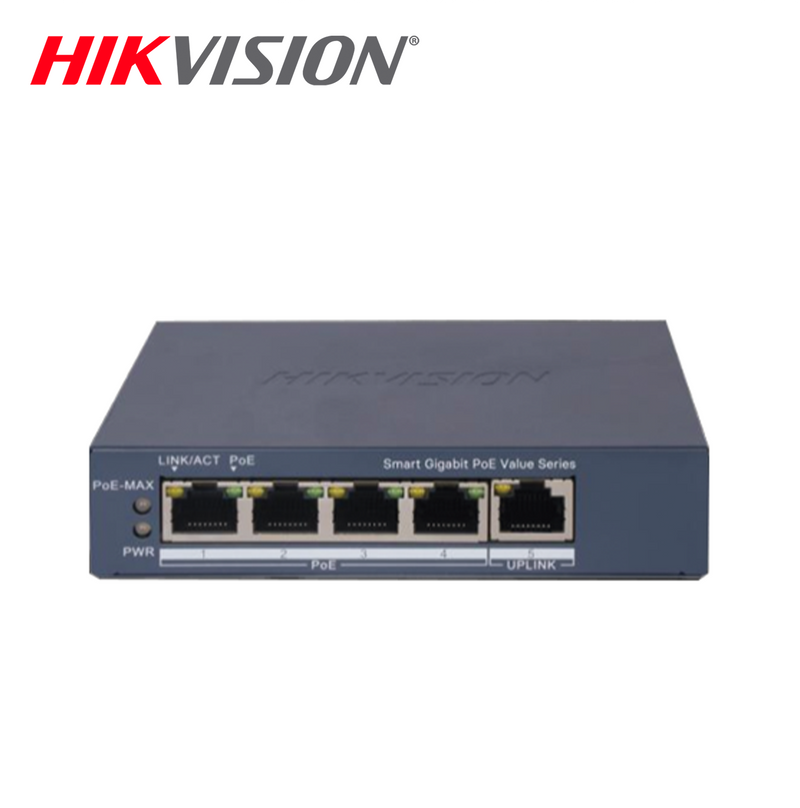 Switch Gigabit PoE+ Administrable de 4 Puertos DS3E1505PEIM Marca: Hikvision