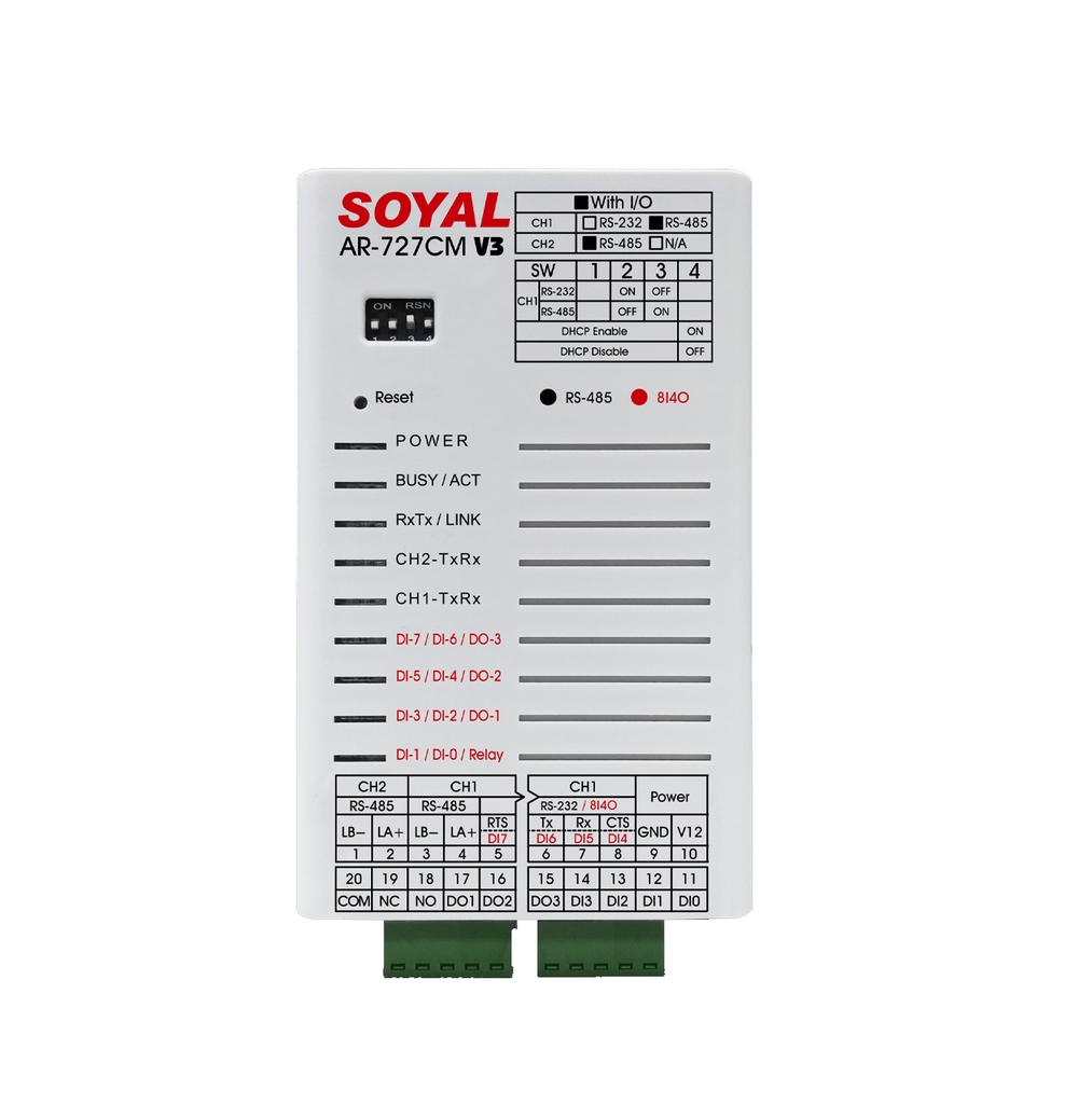 Conv. serial RS-485 a Ethernet (TCP/IP) Marca: ROYAL