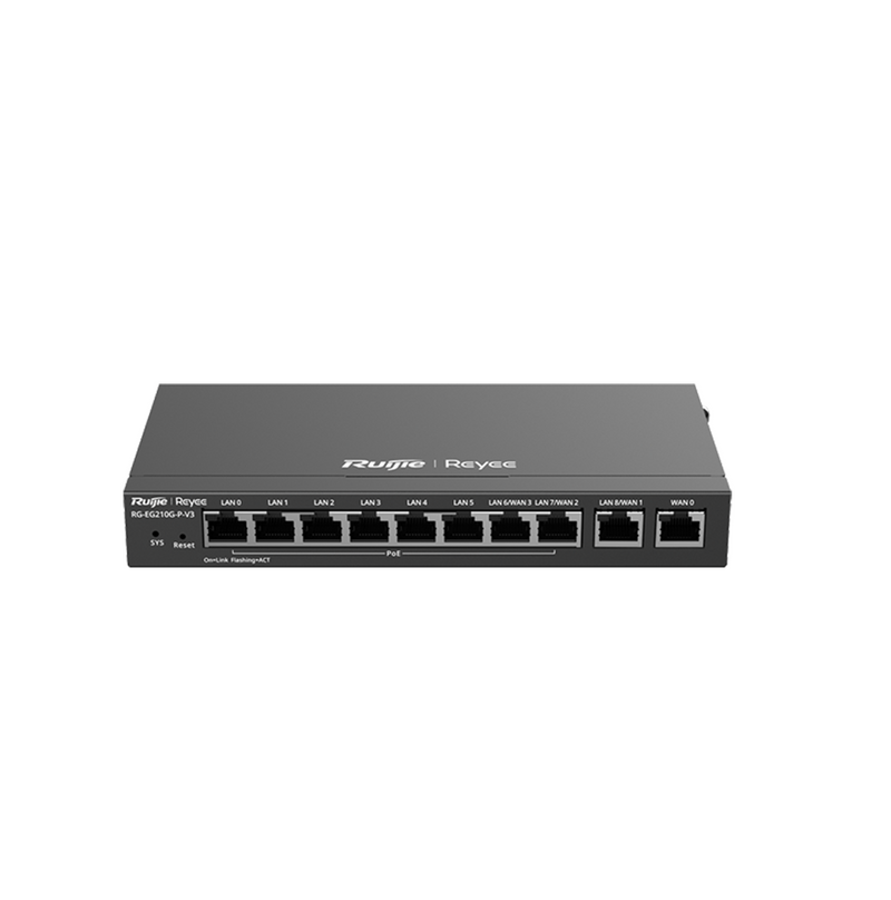 Router de 8 puertos POE +GE RG-EG210G-P-V3 Marca: RUIJIE