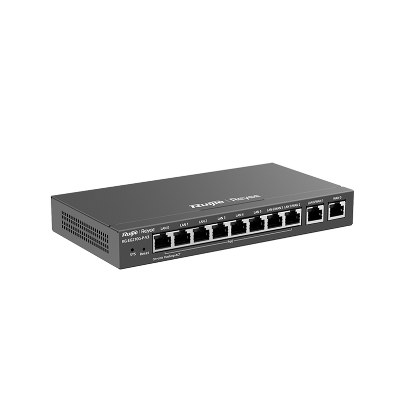 Router de 8 puertos POE +GE RG-EG210G-P-V3 Marca: RUIJIE