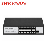 Switch POE 8 Puertos 10/100/1000 Mbp Con 2 Uplink Y 1 Puerto SFP JWK-POE110G Marca: JWK