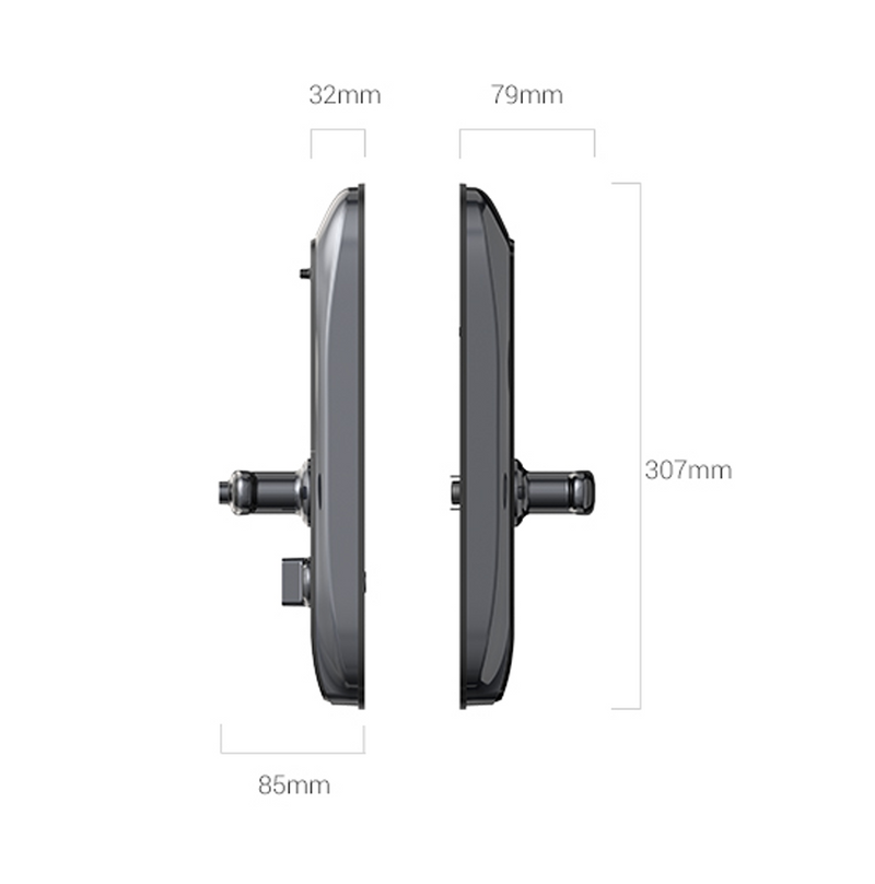 Cerradura inteligente de huella dactilar color negro L2S Marca: EZVIZ
