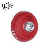 Sirena con Luz estroboscópica para cielo roja 2 hilos PC2RL