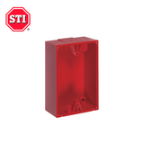 Caja trasera de montaje color rojo para estaciones de parada T-71100A-R STOPPER Marca: STI
