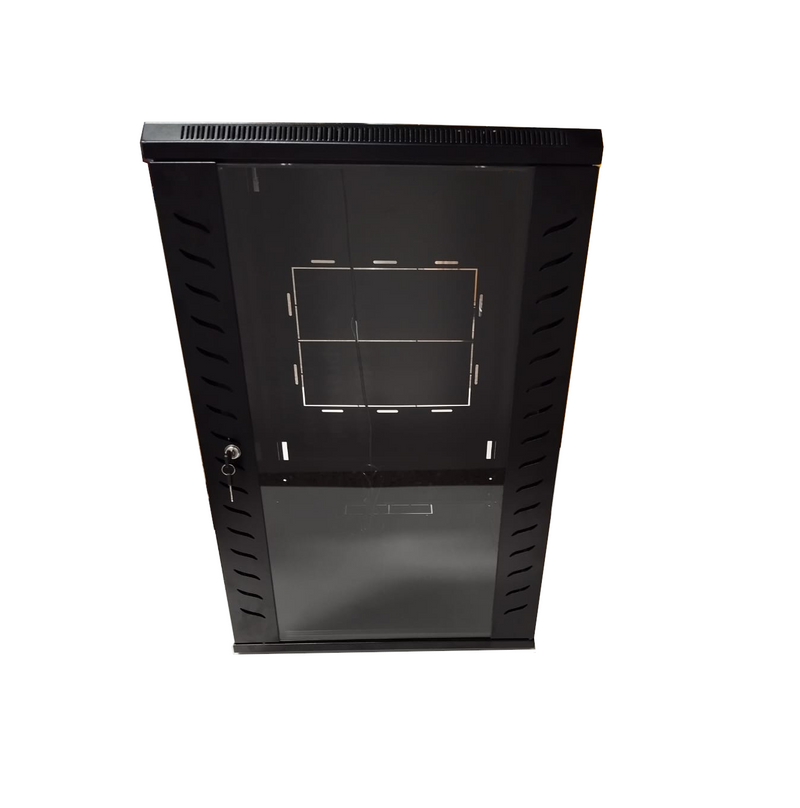 Gabinete 18U de pared desarmado 1 Abanico Marca: Lantek