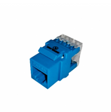 Jack CAT 6A color azul 180 grados UL Marca: Teklink