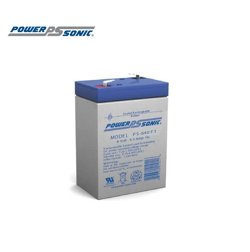 Batería recargable 6V-4.5A PS-640F1 Marca: Power Sonic