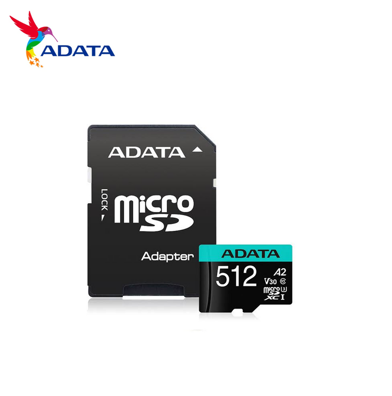 Memoria Micro SDXC de 512GB AUSDX512GUI3V30SA2-RA1 Marca: ADATA