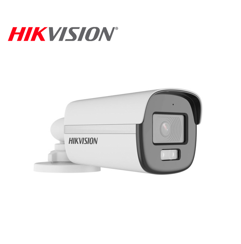 Cámara análoga, bullet 5MP ColorVu, con micrófono IP67, DS-2CE12KF0T-LFS Marca: Hikvision