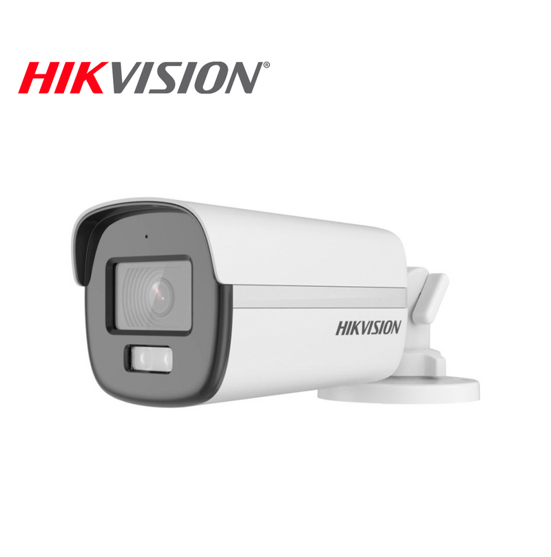 Cámara análoga, bullet 5MP ColorVu, con micrófono IP67, DS-2CE12KF0T-LFS Marca: Hikvision
