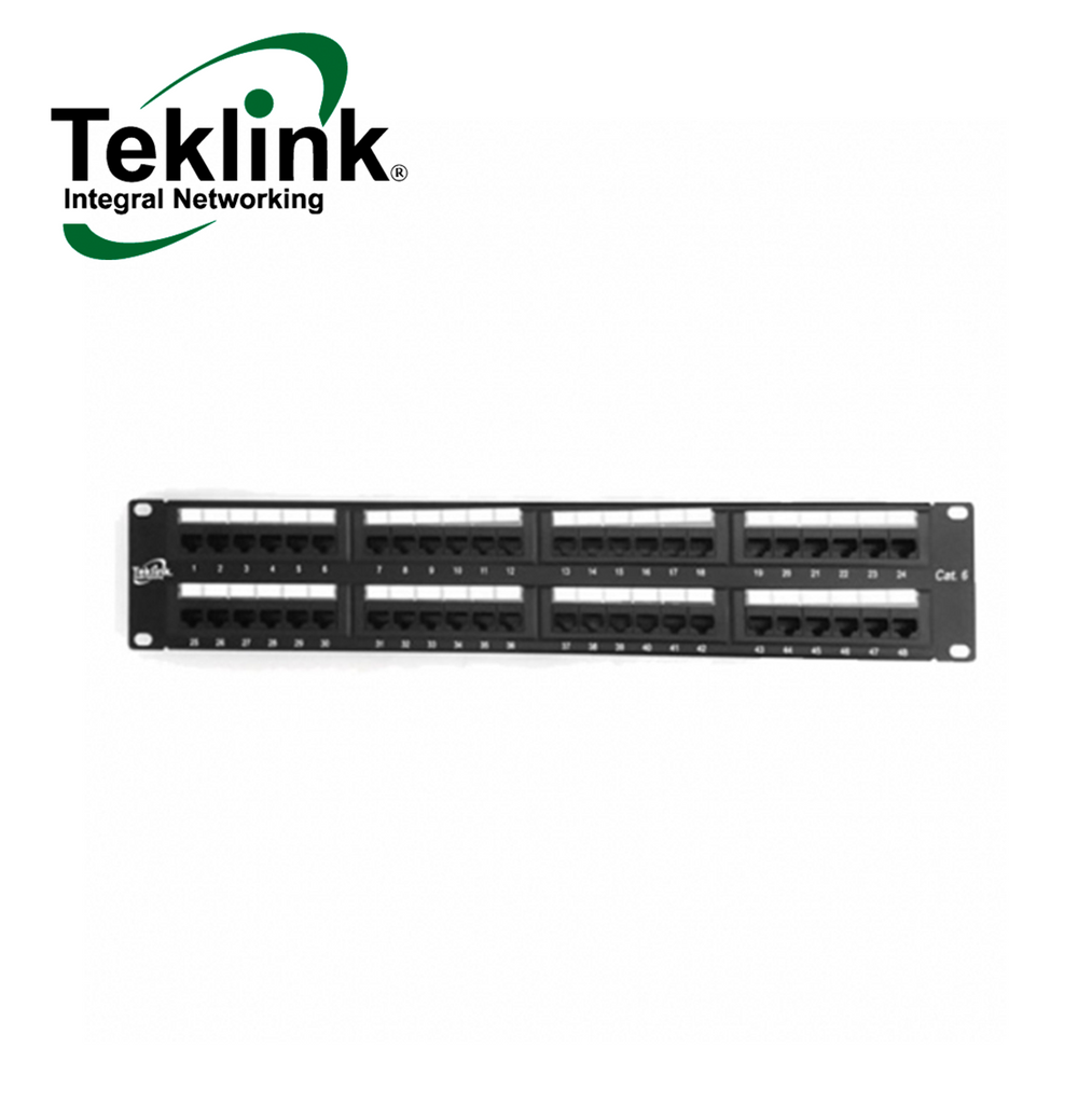 Ul Rack Patch Panel Cat 6 48 Puertos UL Rack 2U PPC-4860P-TEK Marca: Teklin...