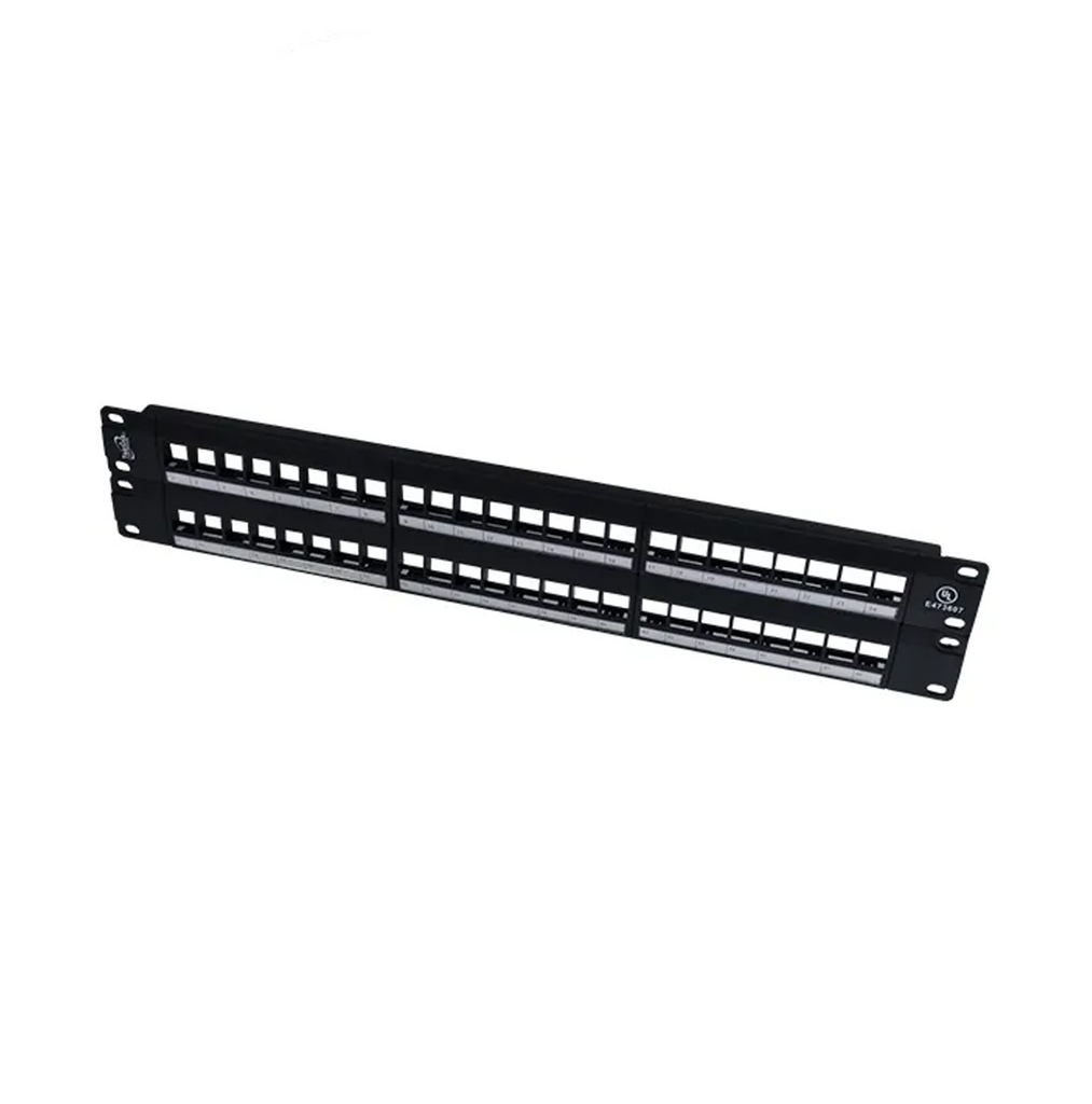 Patch panel modular 48 puertos UL para rack Marca: Teklink | Securi...
