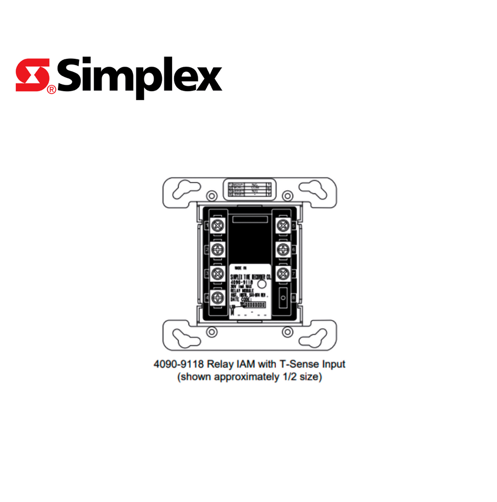 Simplex Módulo de monitoreo, relay direccionable con contacto en fo...