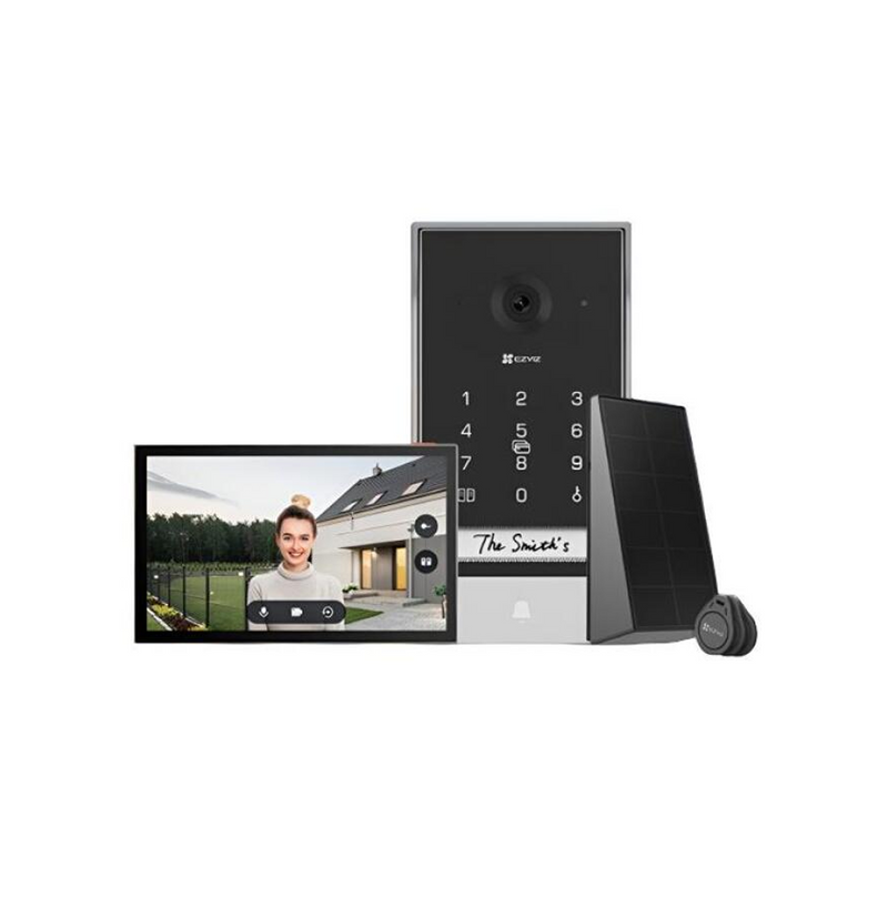 Videportero inalámbrico monitor con frente calle y panel solar Marca: Ezviz