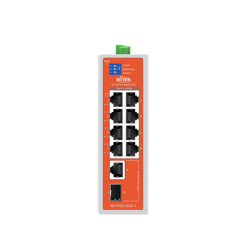 Switch fiber Uplink hardened POE 8FE+1GE+1SFP Marca: Wi-Tek