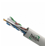 Cable UTP CAT6A UL verificado 4P color gris 23 AWG (305MTS) Marca: Teklink