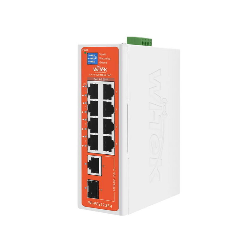 Switch fiber Uplink hardened POE 8FE+1GE+1SFP Marca: Wi-Tek