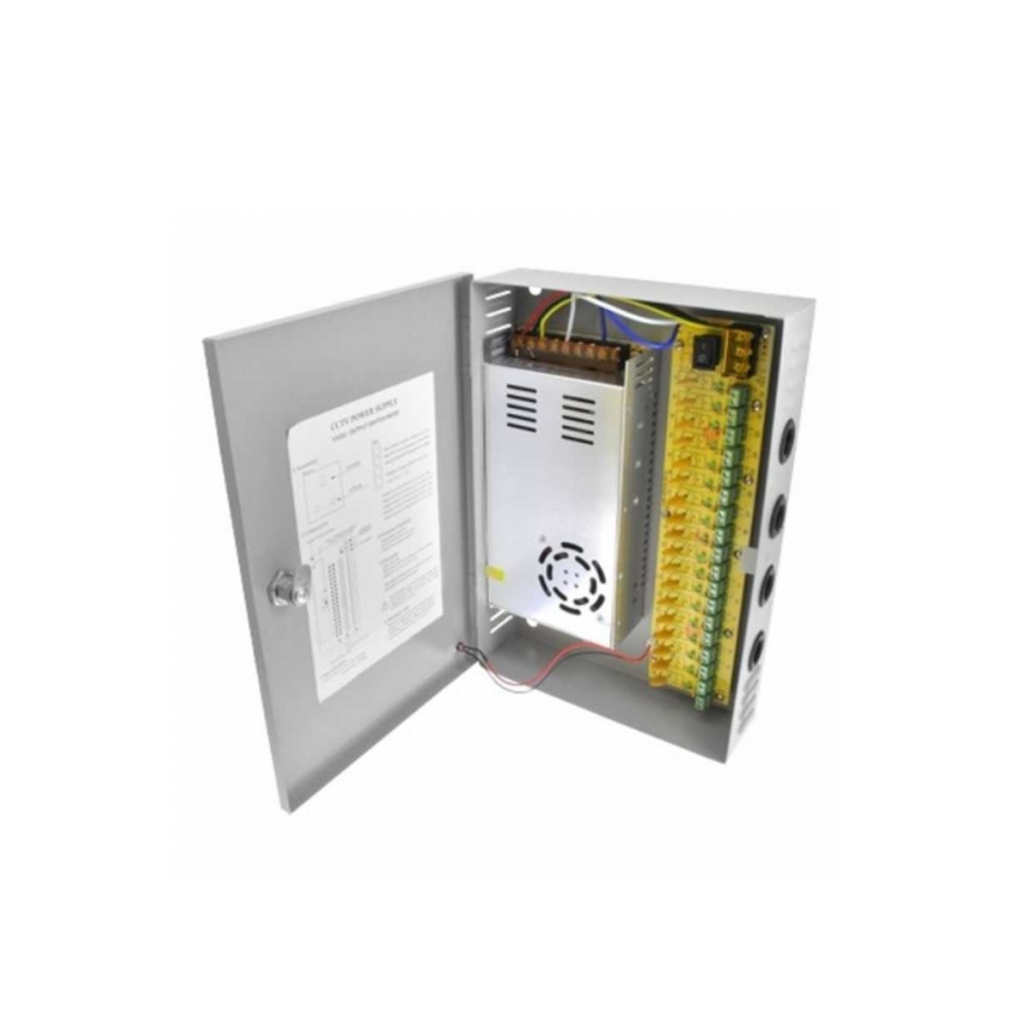 Cheek C288 Fuente de poder de 18 canales C288 con gabinete | Security Doctors