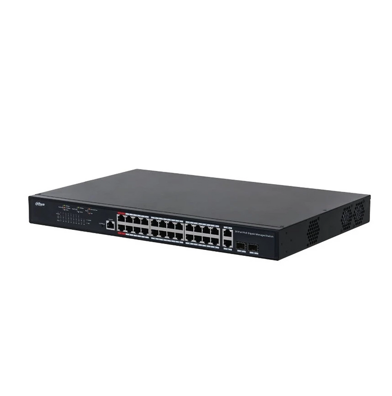 Switch Giga de 24 puertos PoE 2.0 Watchdog 90W IEEE802 capa 2+ Marca: Dahua
